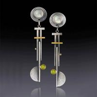 Zinklegierung Ohrringe, mit Kunststoff Perlen, plattiert, Modeschmuck & für Frau & mit Strass, 55x12mm, verkauft von Paar