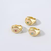 Messing fingerring, mode smykker & for kvinde & med rhinestone, flere farver til valg, Solgt af PC