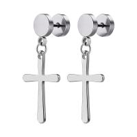 Stainless Steel, Cross, plated, Unisex, more colors for choice, 27mm, Sold By PC