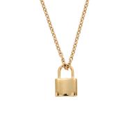 Stainless Steel Jewelry Necklace Lock plated rolo chain & for man Length Approx 23.62 Inch Sold By PC