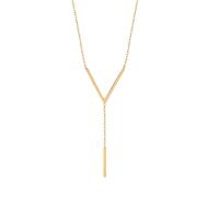 Stainless Steel Jewelry Necklace 316L Stainless Steel with 5.5cm extender chain Geometrical Pattern gold color plated oval chain & for woman golden Length Approx 41 cm Sold By PC