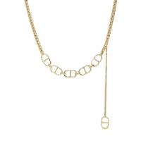 Titanstahl Halskette, mit Verlängerungskettchen von 7.5cm, plattiert, für Frau, keine, 16x96mm, Länge ca. 34 cm, verkauft von PC
