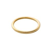 Acier titane bracelet ordinaire, Placage de couleur d'or, pour femme & mat, doré, 58x6mm, Vendu par PC