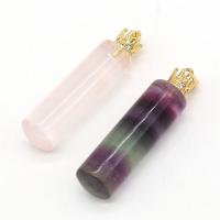 Piedra natural Colgante de botella de perfume, Bricolaje, más colores para la opción, 12x48mm, Vendido por UD