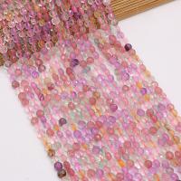 Natural Quartz Jewelry Beads Flat Round DIY & faceted mixed colors 6mm Sold Per 38 cm Strand