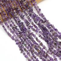Chips de pierres précieuses, améthyste, DIY, violet, 3x5-4x6mm, Vendu par 40 cm brin