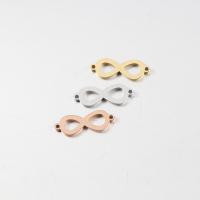 Stainless Steel Connector, Number 8, polished, DIY, more colors for choice, 20.70x1.50x7.50mm, Hole:Approx 1.2mm, Sold By PC
