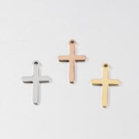 Stainless Steel Cross Pendants polished DIY Approx 1.6mm Sold By PC