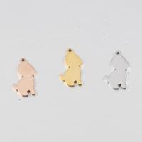 Stainless Steel Pendants, Dog, polished, DIY, more colors for choice, 12.50x1.50x21mm, Hole:Approx 1.5mm, Sold By PC