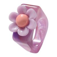 Resin Finger Ring Flower fashion jewelry & for woman 32mm Sold By PC