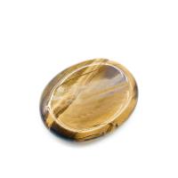 Tiger Eye Thumb Worry Stone, polished, Massage, mixed colors, 45x35x8mm, Sold By PC