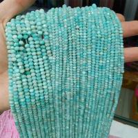 Amazonit Beads, Abacus, du kan DIY & facetteret, blå, Solgt Per Ca. 38 cm Strand