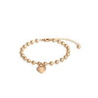 Titanium Steel Bracelet & Bangle with acrylic rhinestone with 4.5cm extender chain light gold color plated & for woman light gold color Length Approx 16.5 cm Sold By PC