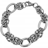 Stainless Steel Jewelry Bracelet, 316L Stainless Steel, polished, Unisex & different size for choice, silver color, Length:Approx 20 cm, Sold By PC