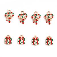 Tibetan Style Christmas Pendants, DIY & enamel, more colors for choice, 100PCs/Bag, Sold By Bag