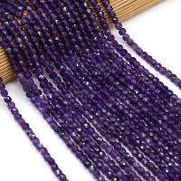 Natural Amethyst Beads, Cube, DIY, purple, 4x4mm, Sold Per 38 cm Strand