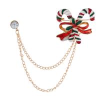 Kerst Broches, Zinc Alloy, uniseks & Christian Jewelry & glazuur & met strass, gemengde kleuren, Verkocht door PC