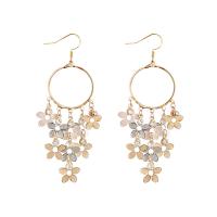 Cubic Zirconia Micro Pave Brass Earring, gold color plated, micro pave cubic zirconia & for woman, 30x70mm, Sold By Pair