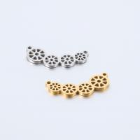 Stainless Steel Connector 304 Stainless Steel Gear Wheel plated DIY & hollow Sold By Bag