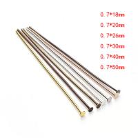 Brass Headpin, more colors for choice, 0.70x45mm, Sold By KG