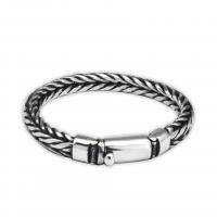 Thailand Sterling Silver Bracelet for man silver color Sold By PC