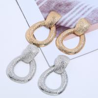 Zinc Alloy Drop Earrings plated fashion jewelry & for woman & hammered Sold By Pair