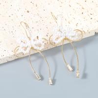 Zinc Alloy Drop Earrings with ABS Plastic Pearl fashion jewelry & for woman Sold By Pair