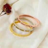Bijoux de bracelet en alliage de zinc, Placage, pour femme & avec strass, plus de couleurs à choisir, 5x61mm, Vendu par PC
