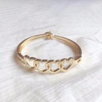 Zinc Alloy Bangle Heart plated for woman Sold By Strand