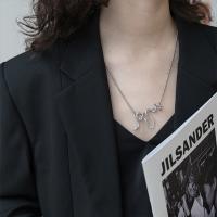 Collar de Aleación de Zinc, Serpiente, chapado en color de plata, cadena Rolo & para mujer, plateado, 3mm, longitud:aproximado 50 cm, Vendido por UD