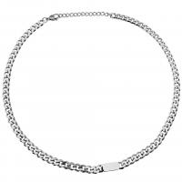 Titanium Steel Necklace with 5cm extender chain plated Unisex & curb chain Length Approx 45 cm Sold By PC