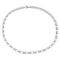 Titanium Steel Necklace, silver color plated, Unisex & different size for choice, silver color, Length:Approx 55 cm, Sold By PC