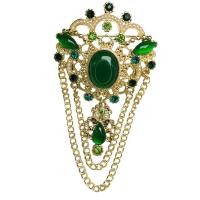 Zinklegierung Schmucksets, mit Edelstein & Kunststoff Perlen, goldfarben plattiert, verschiedene Stile für Wahl, grün, 45x85mm, 10PCs/Menge, verkauft von Menge