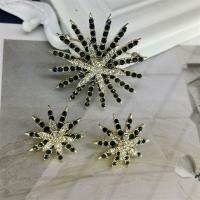 Zink Alloy Jewelry Sets, guldfärg pläterade, olika stilar för val & för kvinna & med strass, svart, 10PC/Lot, Säljs av Lot