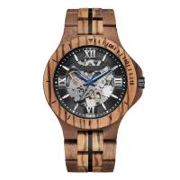 Men Wrist Watch, Wood, with Glass & Stainless Steel & Tibetan Style, Life water resistant & for man, more colors for choice, 45x15x206mm, Sold By PC