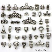 Tibetan Style Spacer Beads, antique silver color plated, mixed & hollow, 8-26mm, 40PCs/Set, Sold By Set
