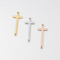 Stainless Steel Connector Cross plated DIY Approx 1mm Sold By PC