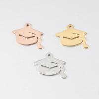 Stainless Steel Pendants, Hat, plated, DIY, more colors for choice, 22x1.50x19mm, Hole:Approx 1.8mm, Sold By PC