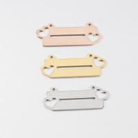 Stainless Steel Connector, plated, DIY, more colors for choice, 35x1.50x13mm, Hole:Approx 1.5mm, Sold By PC