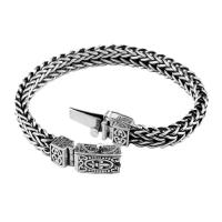 Thailand Sterling Silver Bracelet, for man, silver color, Sold By PC