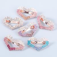 Hair Slide, Tibetan Style, fashion jewelry & for woman & with rhinestone, more colors for choice, Sold By PC
