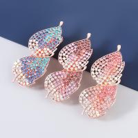 Hair Clip, Tibetan Style, fashion jewelry & for woman & with rhinestone, more colors for choice, Sold By PC