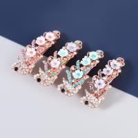 Hair Clip, Tibetan Style, with Resin, fashion jewelry & for woman & with rhinestone, more colors for choice, Sold By PC
