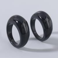 Resin Finger Ring, 2 pieces & fashion jewelry & for woman, black, Sold By Set