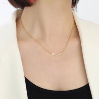 Titanstahl Halskette, mit Verlängerungskettchen von 5cm, 18K vergoldet, Rolo Kette & für Frau & mit kubischem Zirkonia, goldfarben, 3mm, Länge:ca. 40 cm, verkauft von PC