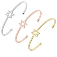 Zinc Alloy Cuff Bangle Hexagram plated Unisex Sold By PC