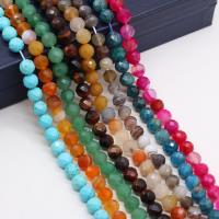 Mixed Gemstone Beads, Natural Stone, Round, DIY & faceted, more colors for choice, 8mm, Sold Per 38 cm Strand