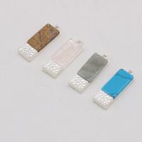 Gemstone Pendants Jewelry, Natural Stone, Rectangle, DIY, more colors for choice, 9x26mm, Sold By PC