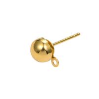 Brass Earring Drop Component, gold color plated, 8mm, Sold By PC