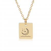 Stainless Steel Jewelry Necklace, gold color plated, different styles for choice & for woman, Length:17.72 Inch, Sold By PC